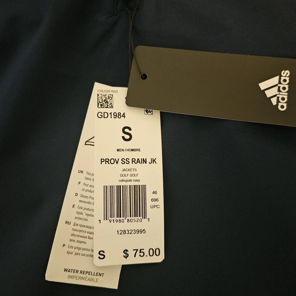 Adidas‎ Golf Provisional SS Rain Jacket GD1984 Men's Size Small